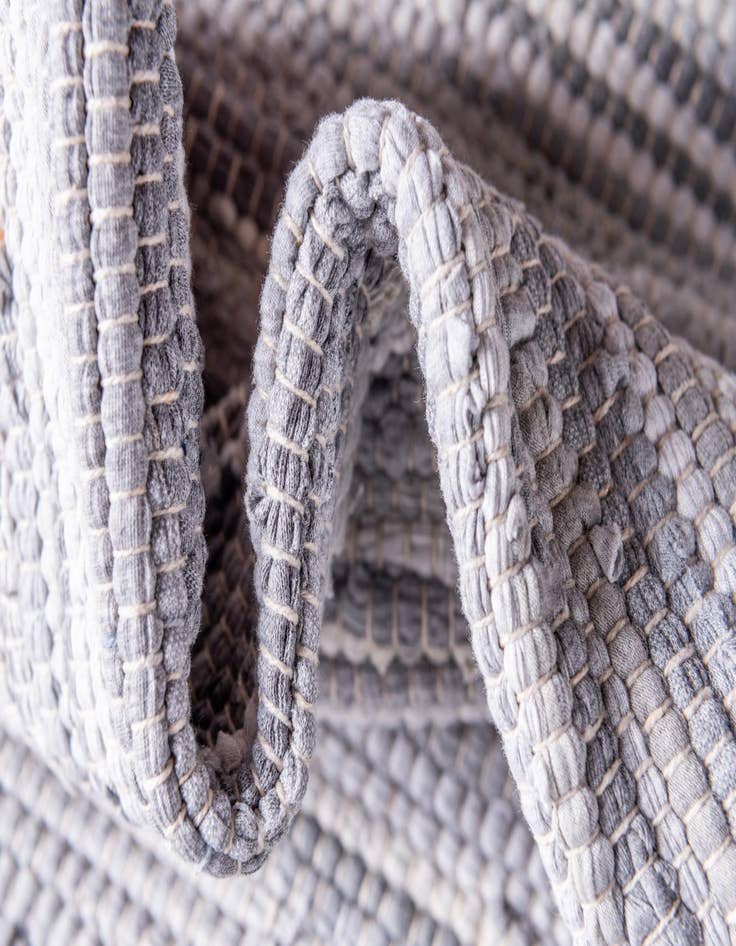 Detail image of  2' 2 x 6' 7  Hand Woven Chindi Cotton Runner Rug