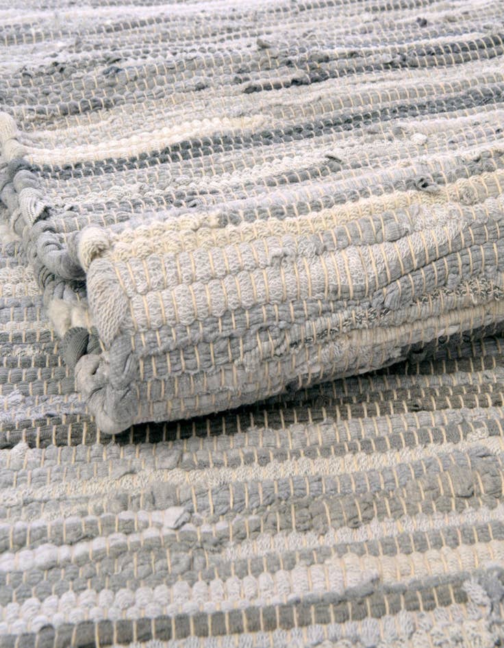 Detail image of  2' 2 x 6' 7  Hand Woven Chindi Cotton Runner Rug