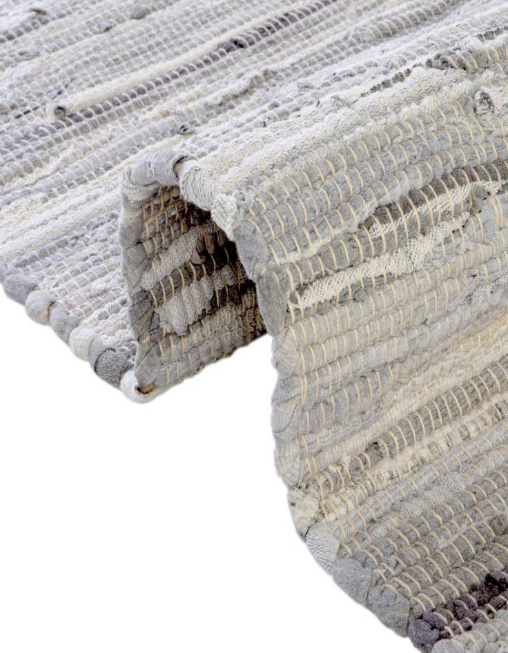 Detail image of  2' 2 x 6' 7  Hand Woven Chindi Cotton Runner Rug