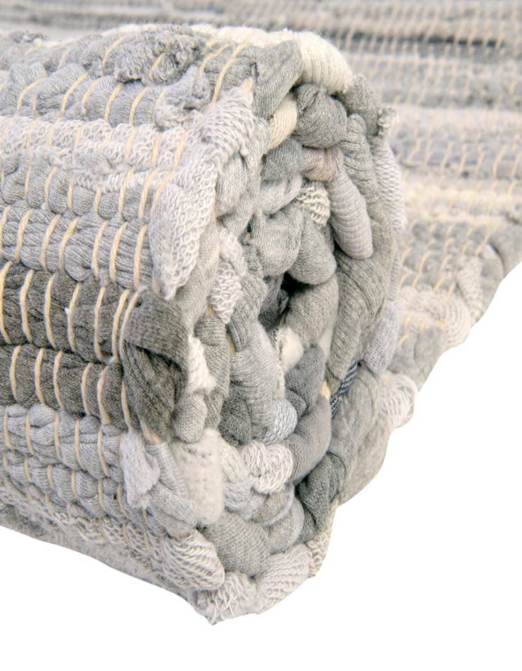 Detail image of  2' 2 x 6' 7  Hand Woven Chindi Cotton Runner Rug