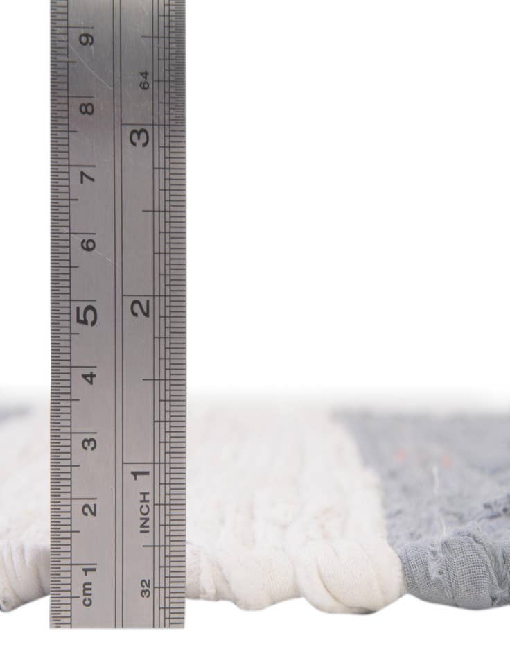 Detail image of  2' 6 x 16' 5  Hand Woven Chindi Rag Runner Rug