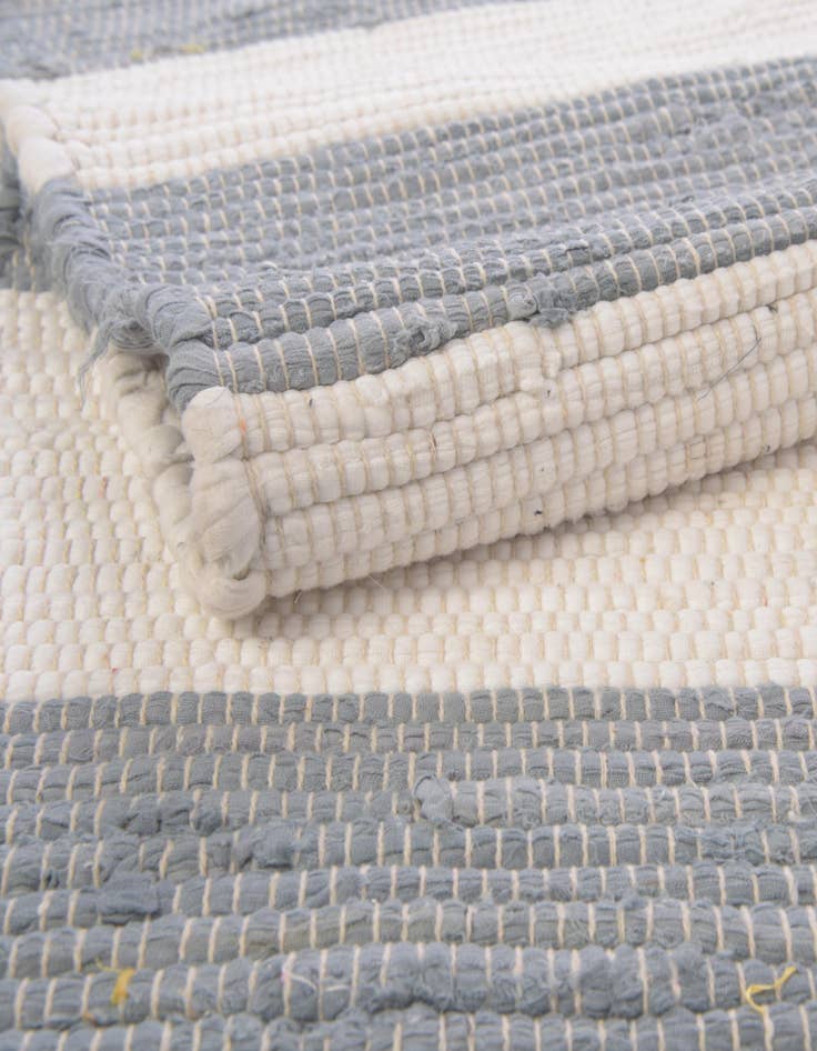 Detail image of  2' 6 x 16' 5  Hand Woven Chindi Rag Runner Rug