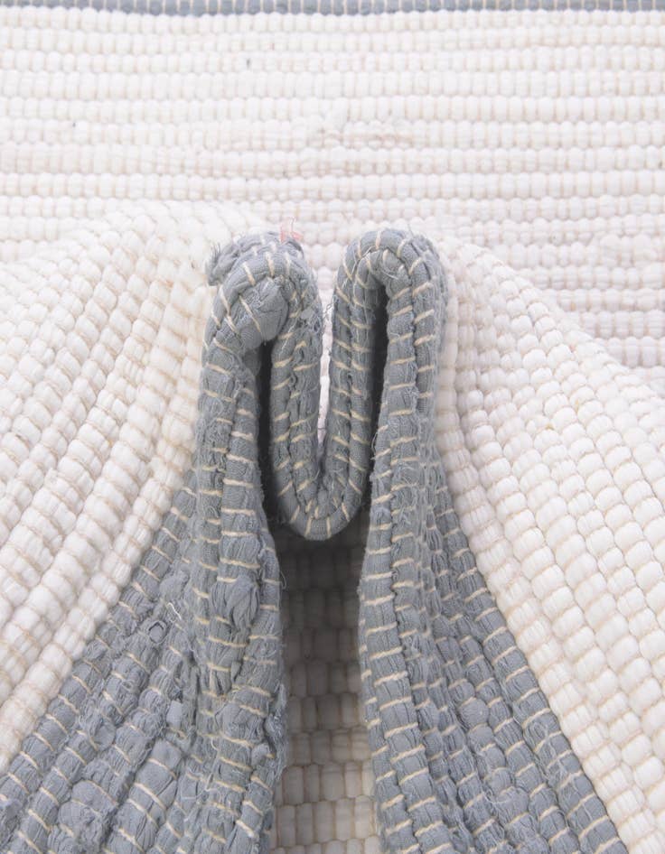 Detail image of  2' 7 x 6' 1  Hand Woven Chindi Rag Runner Rug