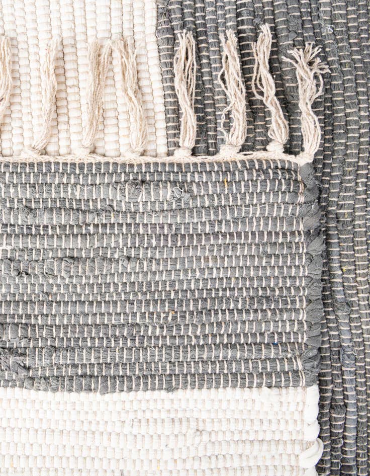 Detail image of  2' 6 x 16' 5  Hand Woven Chindi Rag Runner Rug