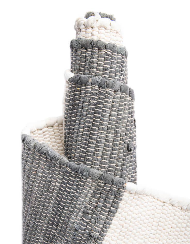 Detail image of  2' 6 x 16' 5  Hand Woven Chindi Rag Runner Rug