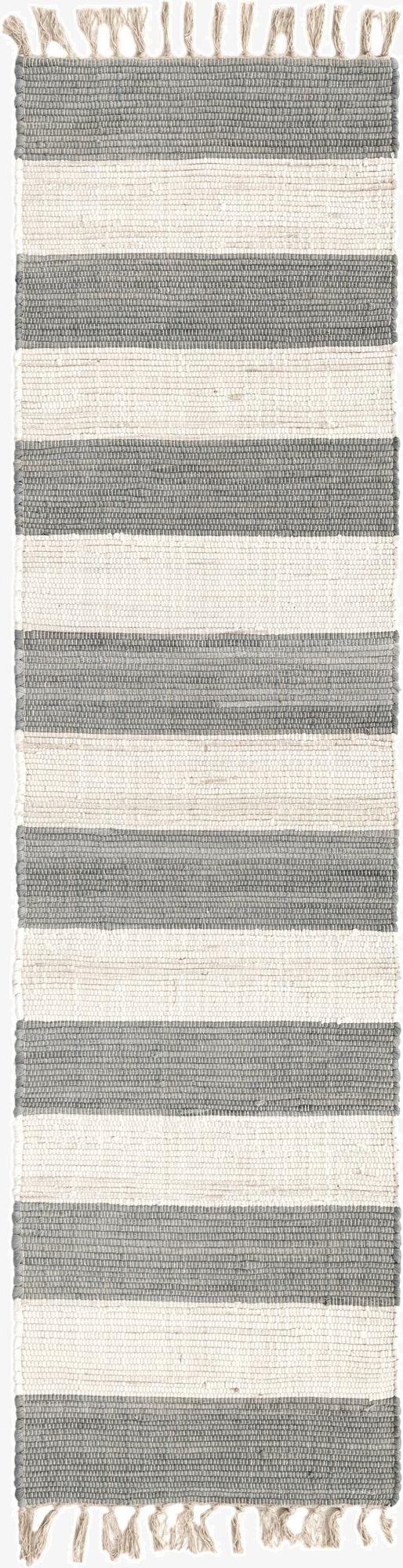  2' 2 x 8'  Hand Woven Chindi Rag Runner Rug