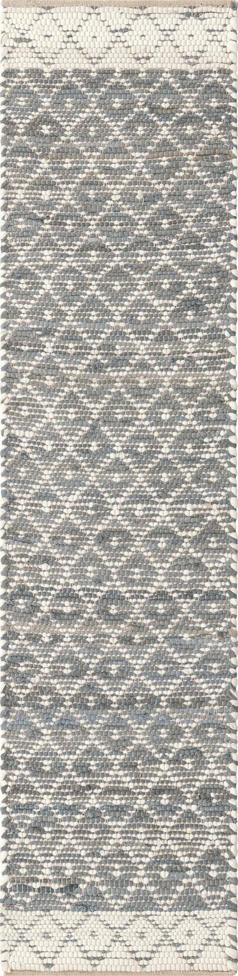  2' 2 x 8'  Hand Woven Chindi Trellis Runner Rug