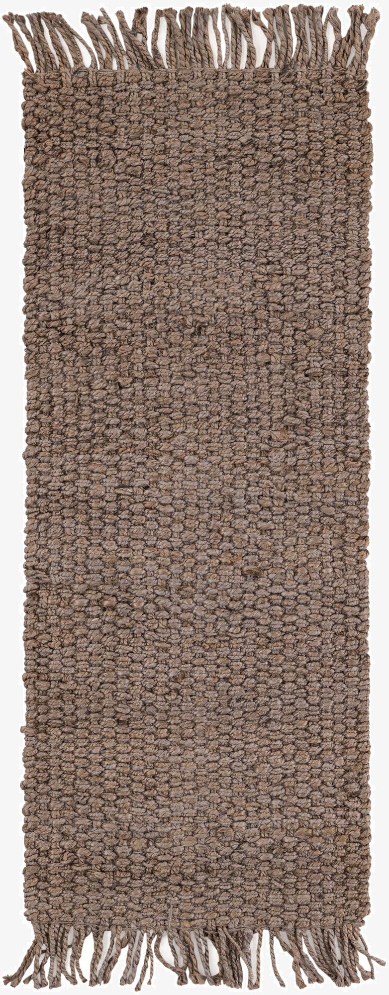  2' x 5' 1  Hand Woven Chunky Jute Runner Rug