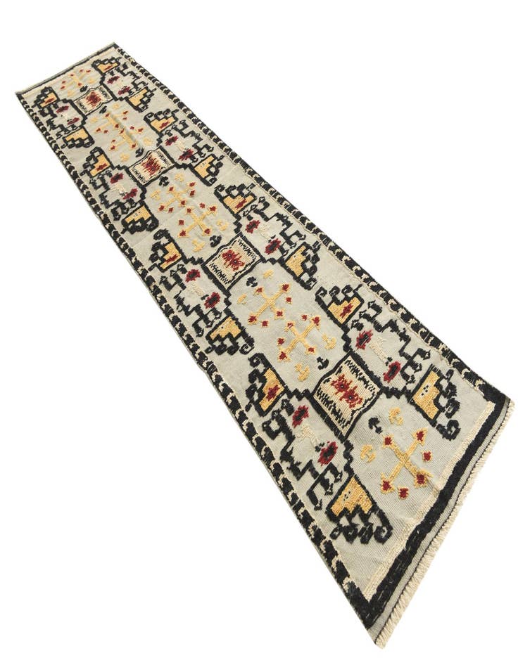 Detail image of  3' 1 x 12' 3  Hand Knotted Darya Wool Runner Rug