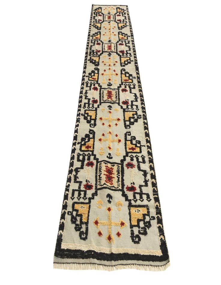 Detail image of  3' 1 x 12' 3  Hand Knotted Darya Wool Runner Rug