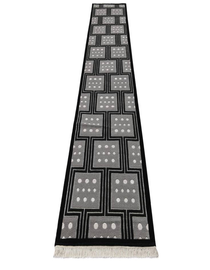 Detail image of  2' 8 x 13' 2  Hand Knotted Darya Wool Runner Rug