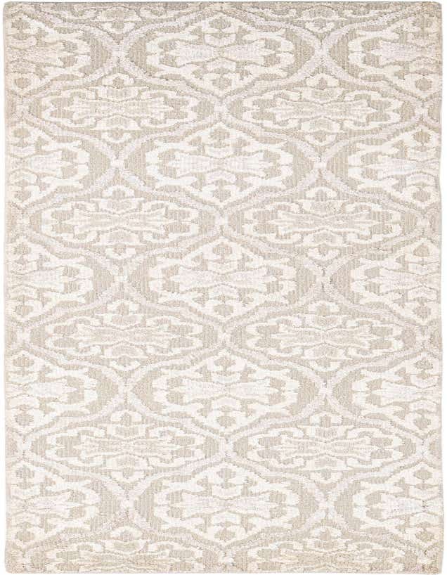 A 9 ft runner rug with a modern gray and silver geometric pattern, suitable for a hallway.