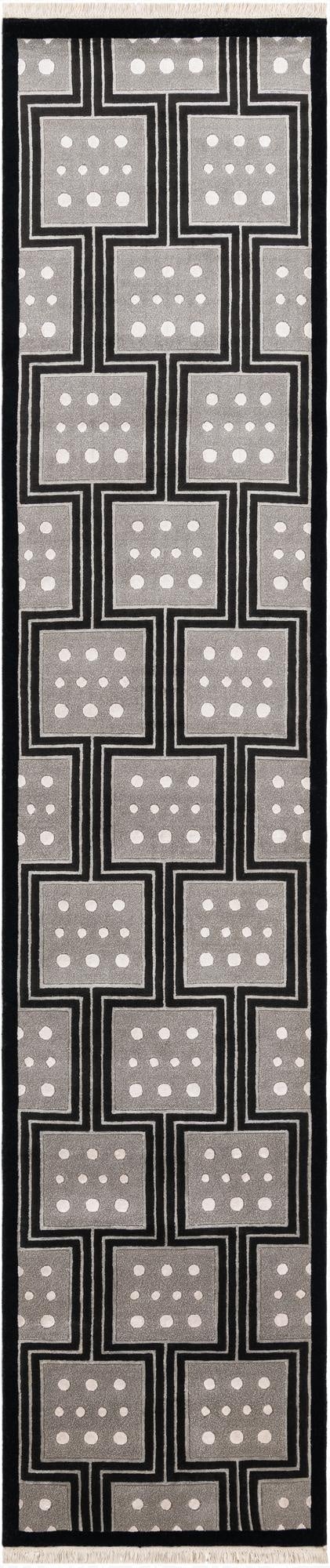  2' 8 x 13' 1  Hand Knotted Darya Wool Runner Rug