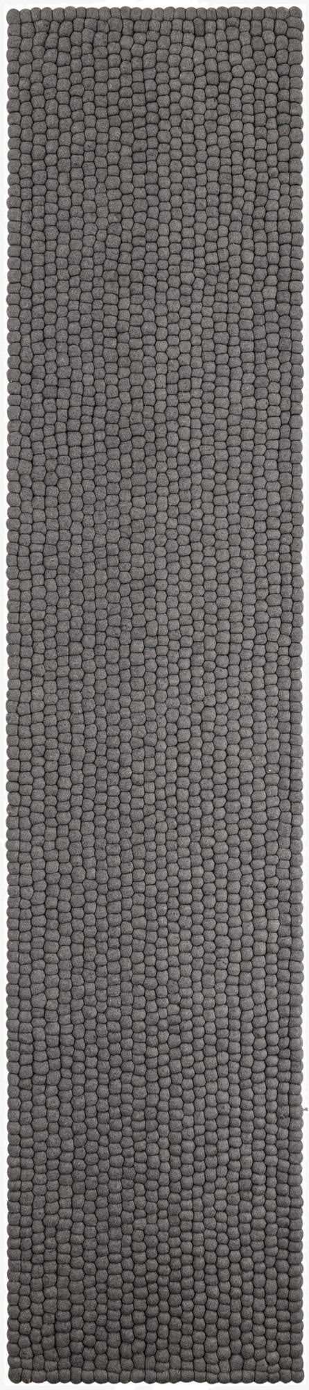  2' 7 x 12' Felt Ball Wool Runner Rug