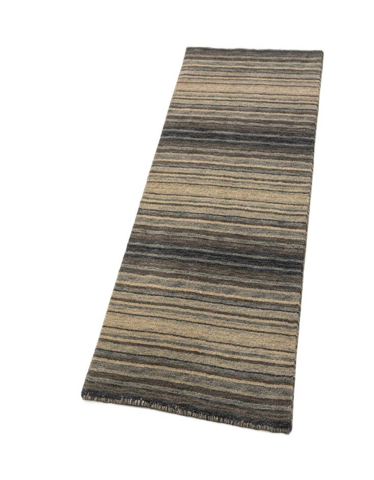 Detail image of  2' 4 x 4' 7  Hand Knotted Gabbeh Wool Runner Rug