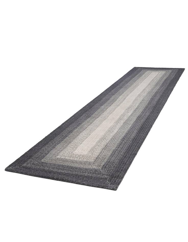 Detail image of  2' 7 x 12'  Hand Hand Braided Wool Runner Rug