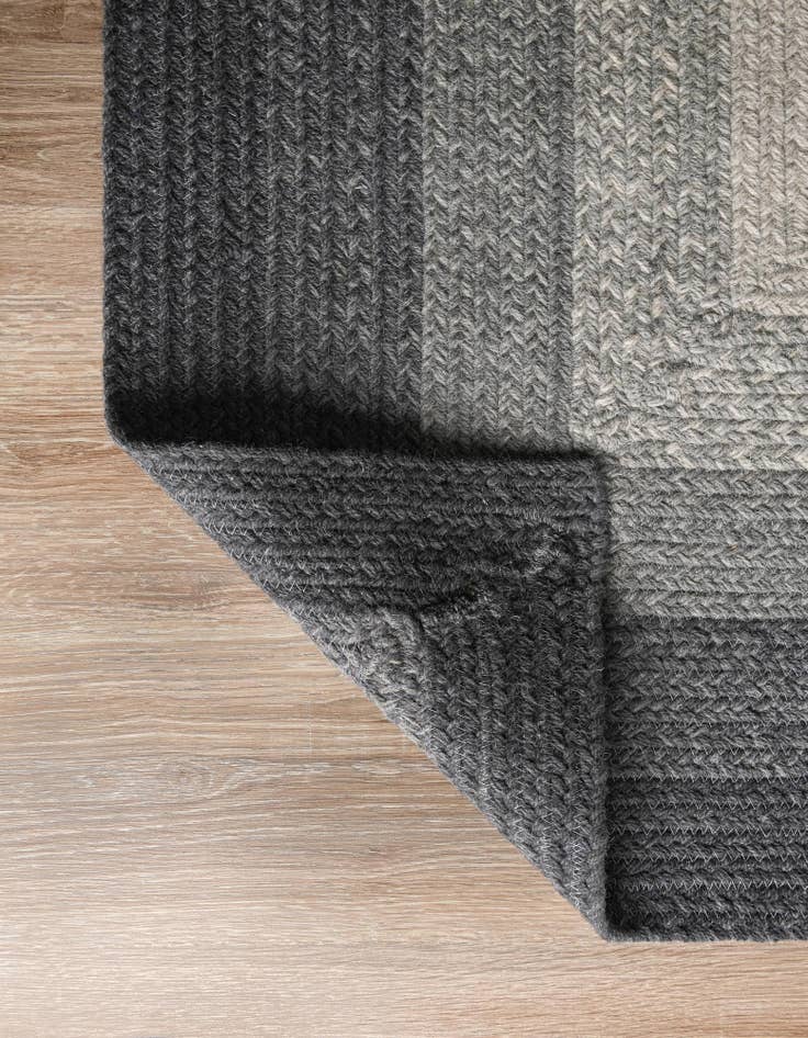 Detail image of  2' 7 x 12'  Hand Hand Braided Wool Runner Rug