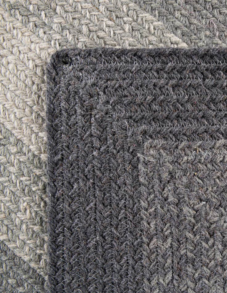 Detail image of  2' 7 x 12'  Hand Hand Braided Wool Runner Rug