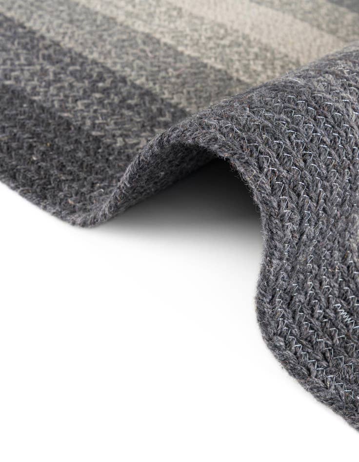 Detail image of  2' 7 x 12'  Hand Hand Braided Wool Runner Rug