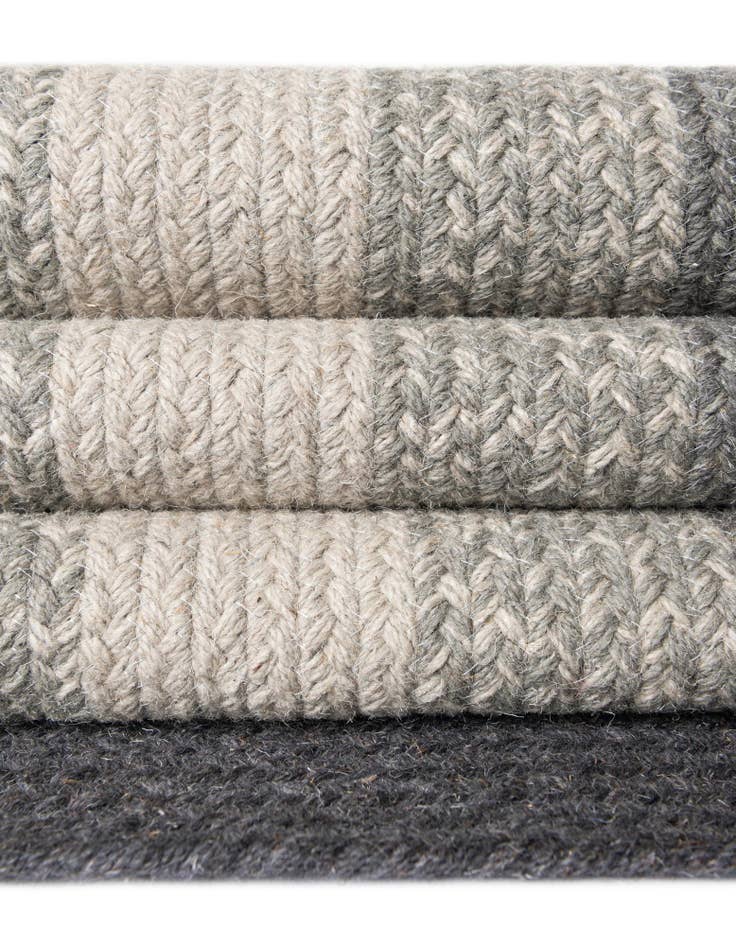 Detail image of  2' 7 x 12'  Hand Hand Braided Wool Runner Rug