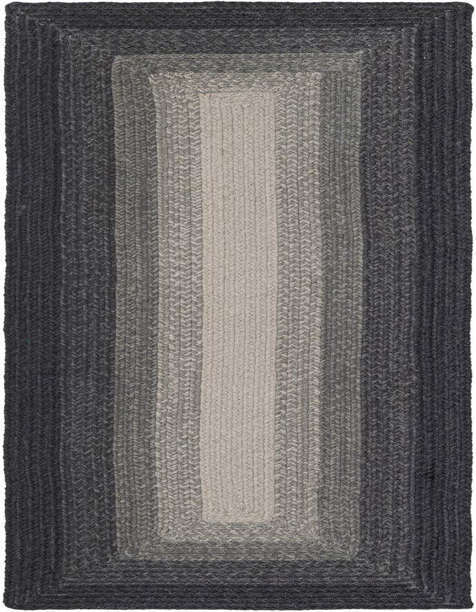 Detail image of  2' x 6' 1  Hand Hand Braided Wool Runner Rug