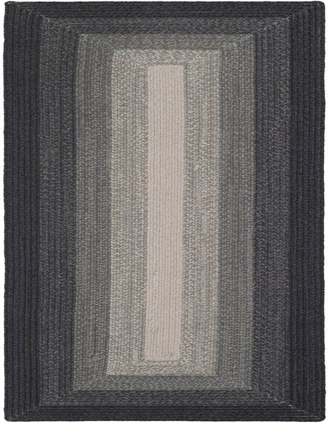 Detail image of  2' 7 x 8'  Hand Hand Braided Wool Runner Rug