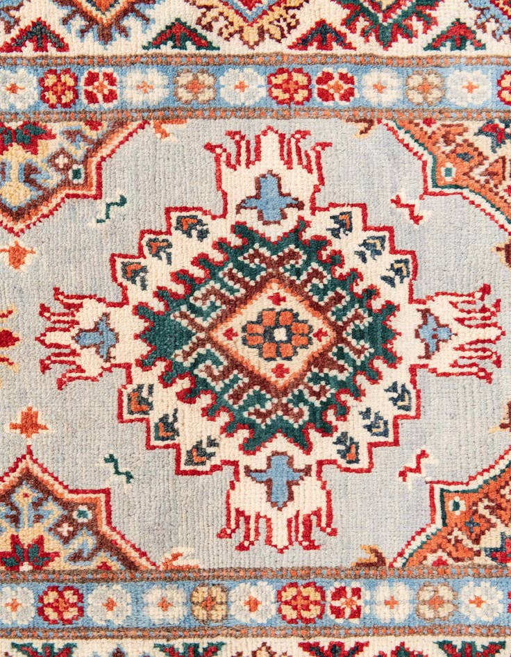 Detail image of  2' 8 x 9' 9  Hand Knotted Kazak Runner Rug
