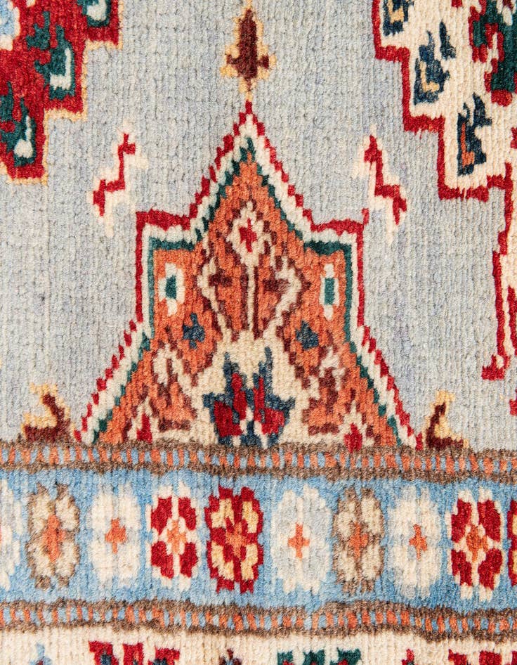 Detail image of  2' 8 x 9' 9  Hand Knotted Kazak Runner Rug