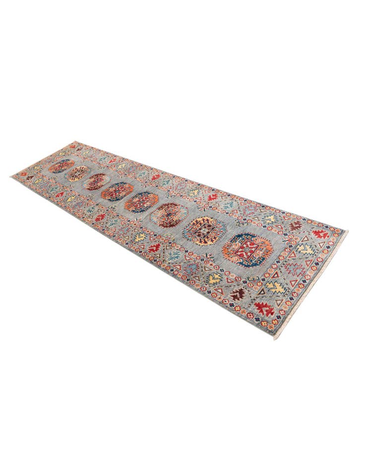 Detail image of  2' 7 x 9' 8  Hand Knotted Kazak Runner Rug