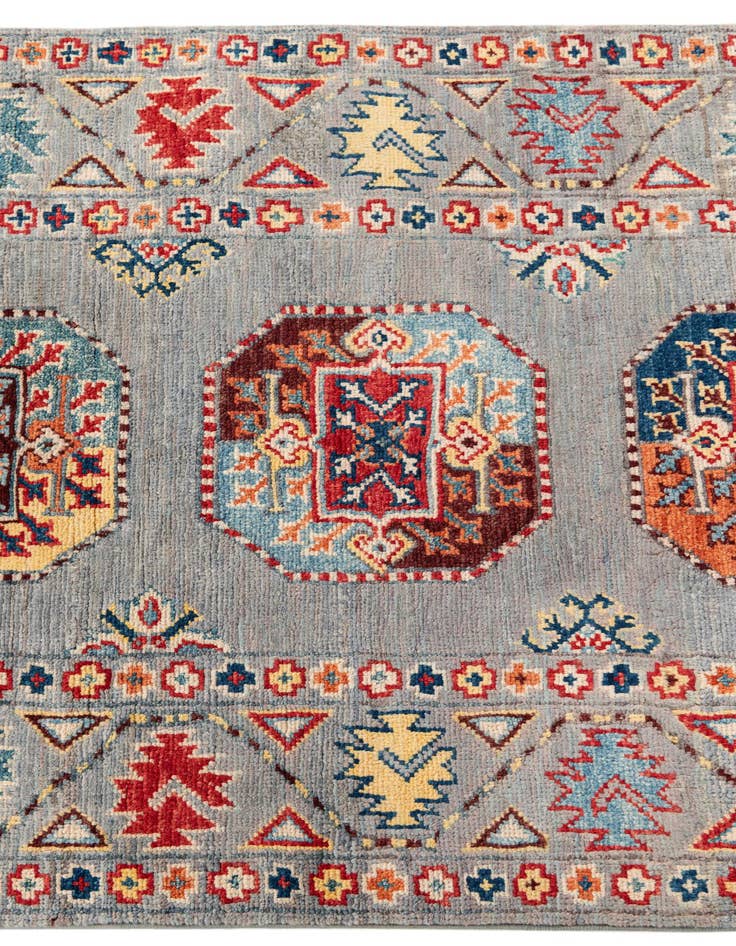 Detail image of  2' 7 x 9' 8  Hand Knotted Kazak Runner Rug