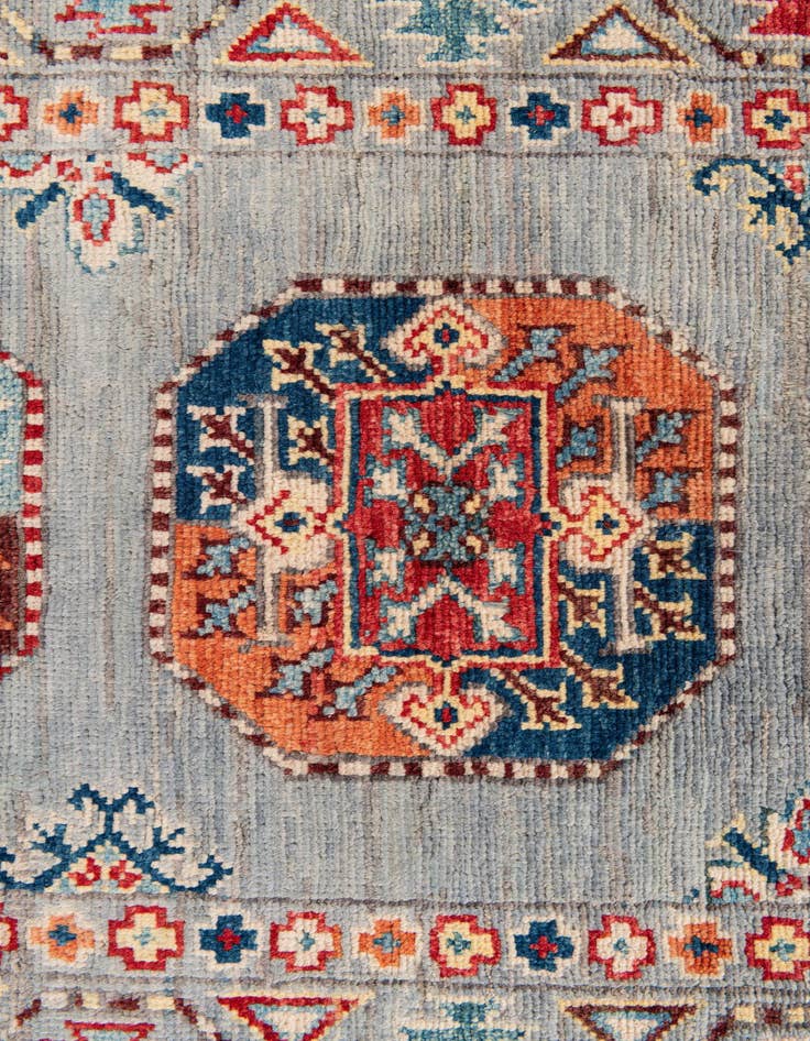 Detail image of  2' 7 x 9' 8  Hand Knotted Kazak Runner Rug