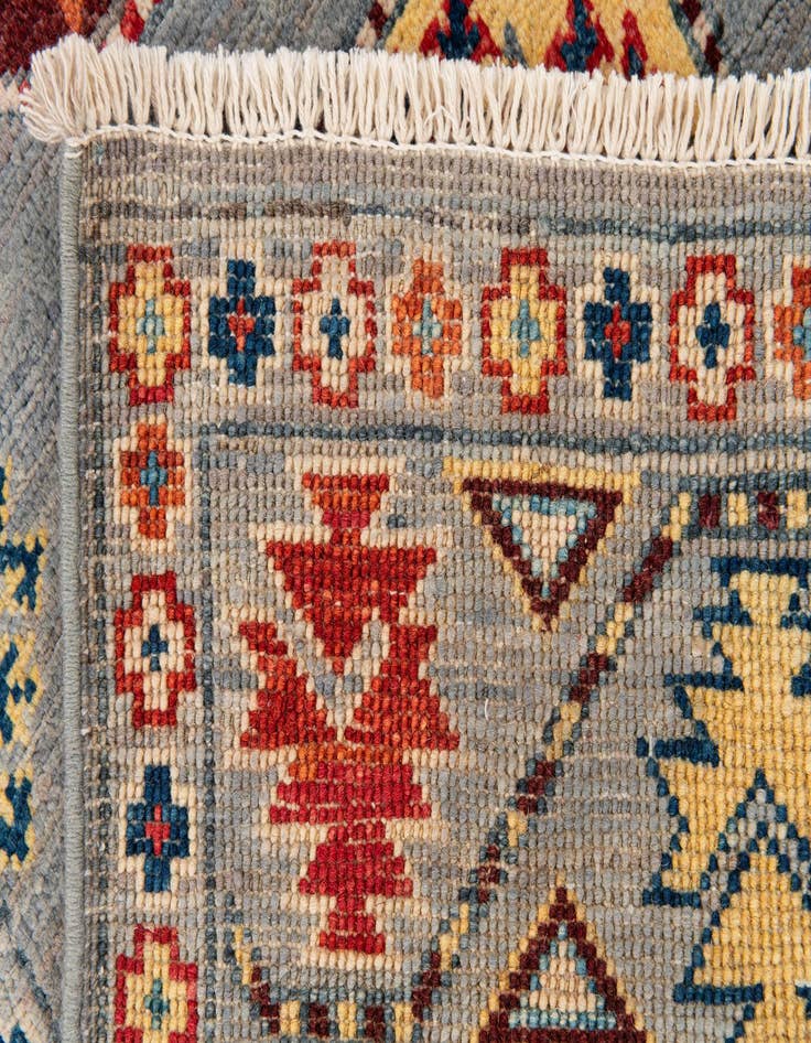 Detail image of  2' 7 x 9' 8  Hand Knotted Kazak Runner Rug