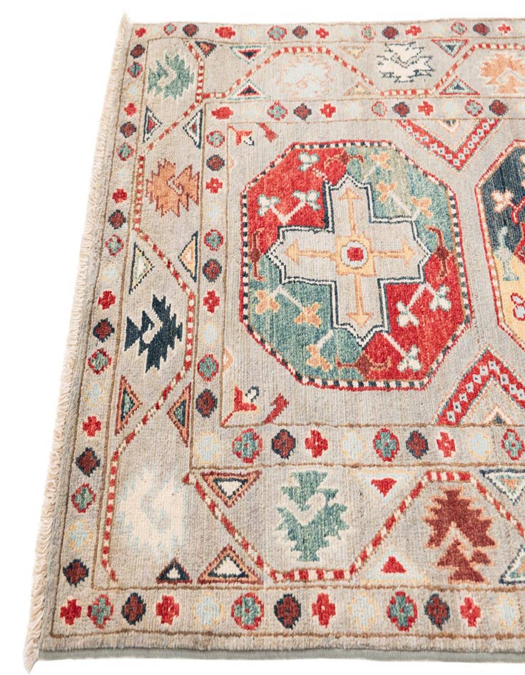 Detail image of  2' 8 x 9' 10  Hand Knotted Kazak Runner Rug