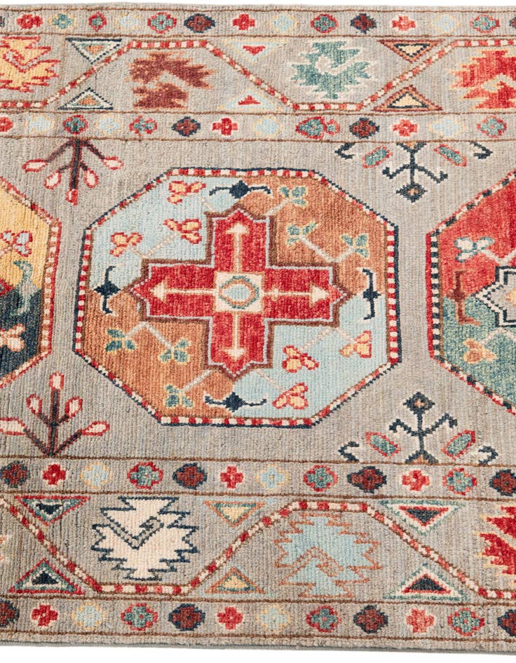 Detail image of  2' 8 x 9' 10  Hand Knotted Kazak Runner Rug