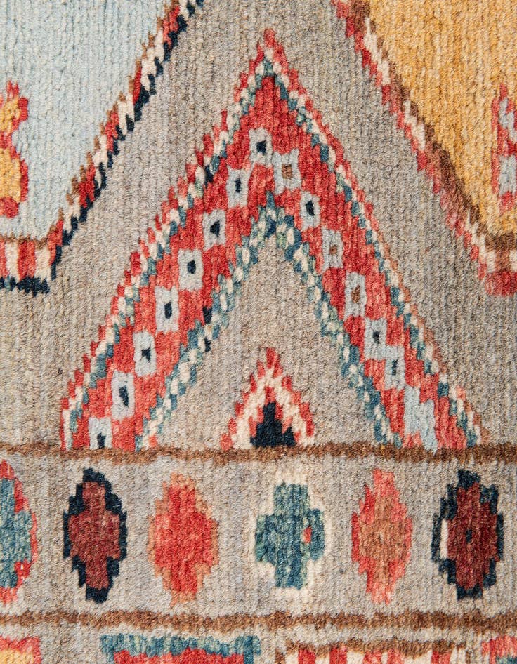 Detail image of  2' 8 x 9' 10  Hand Knotted Kazak Runner Rug