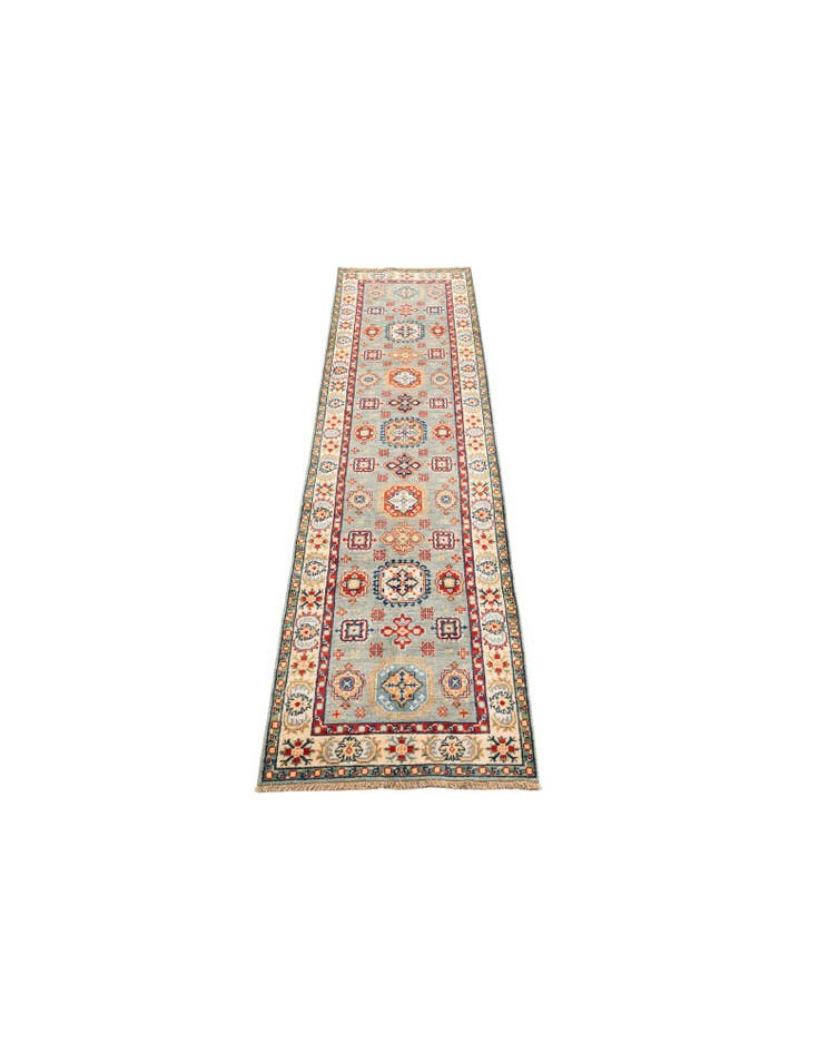Detail image of  2' 8 x 9' 7  Hand Knotted Kazak Runner Rug