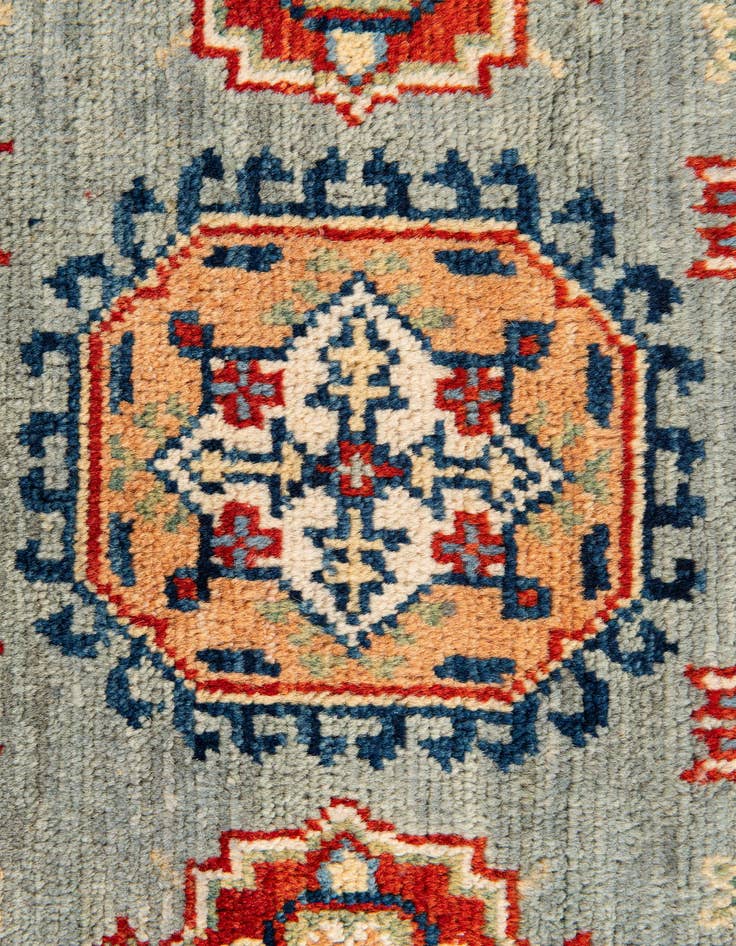 Detail image of  2' 8 x 9' 7  Hand Knotted Kazak Runner Rug