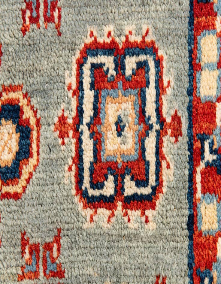Detail image of  2' 8 x 9' 7  Hand Knotted Kazak Runner Rug