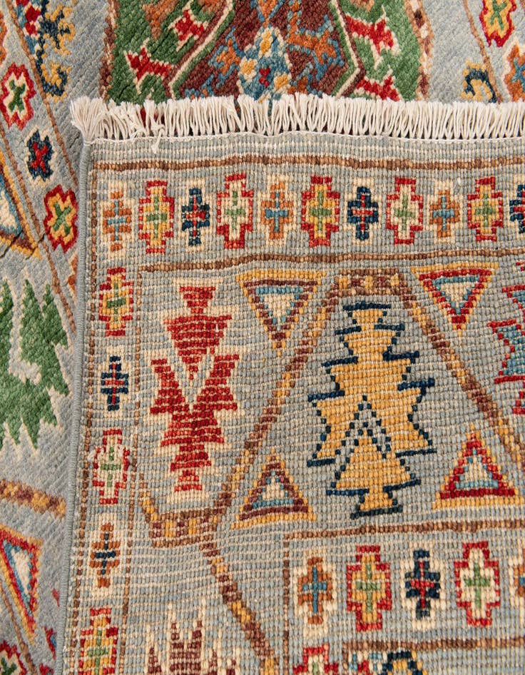 Detail image of  2' 7 x 9' 7  Hand Knotted Kazak Runner Rug