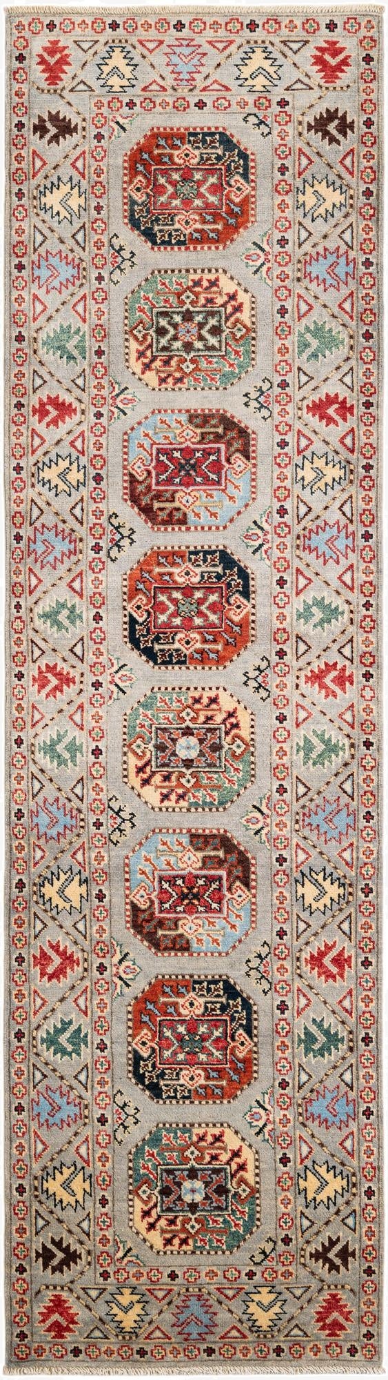 2' 8 x 9' 9  Hand Knotted Kazak Runner Rug
