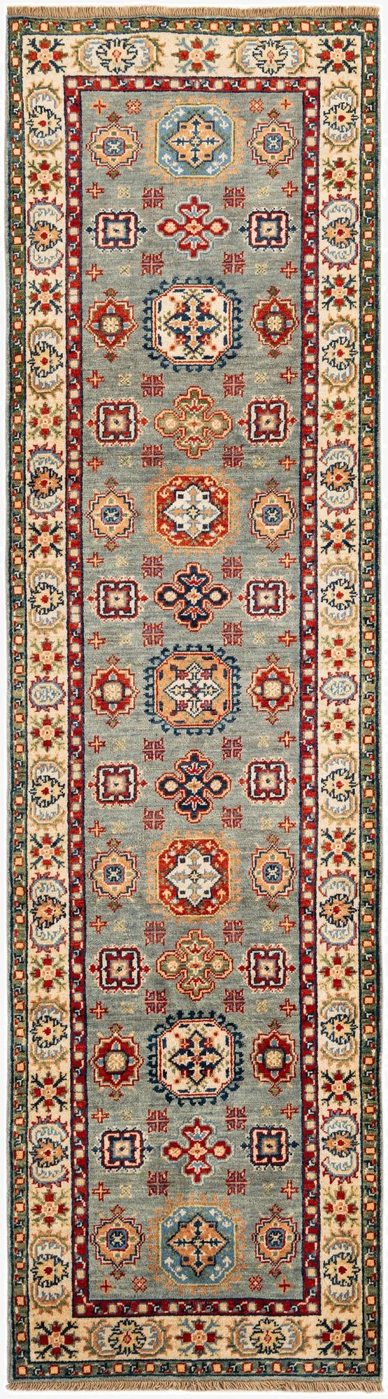  2' 8 x 9' 7  Hand Knotted Kazak Runner Rug