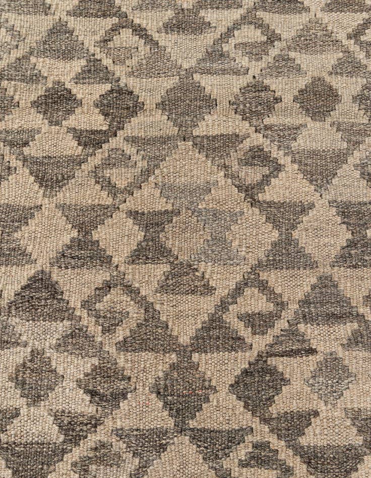 Detail image of  2' 9 x 12' 11  Hand Woven Kilim Maymana Wool Runner Rug