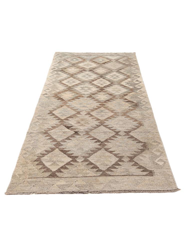 Detail image of  2' 10 x 9' 6  Hand Woven Kilim Maymana Wool Runner Rug