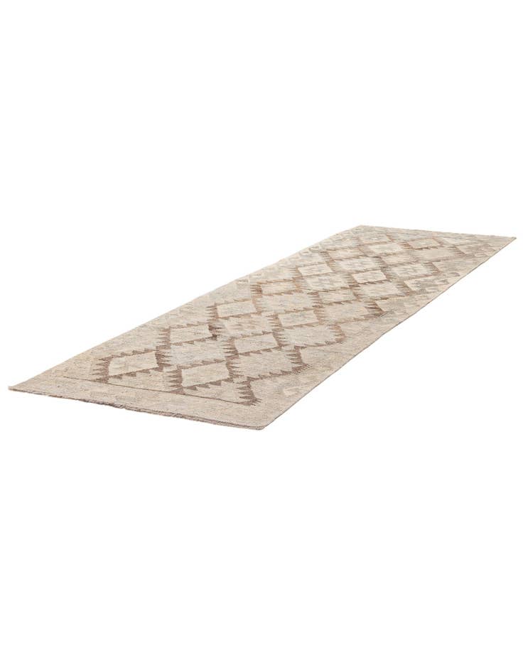 Detail image of  2' 10 x 9' 6  Hand Woven Kilim Maymana Wool Runner Rug