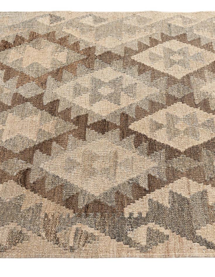 Detail image of  2' 10 x 9' 6  Hand Woven Kilim Maymana Wool Runner Rug