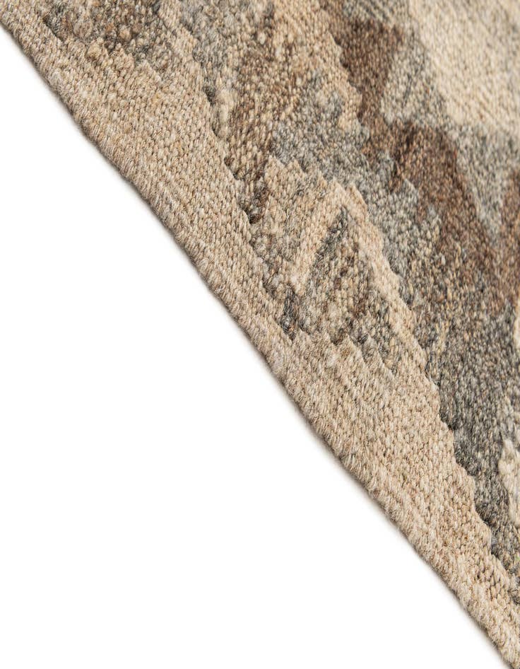 Detail image of  2' 10 x 9' 6  Hand Woven Kilim Maymana Wool Runner Rug