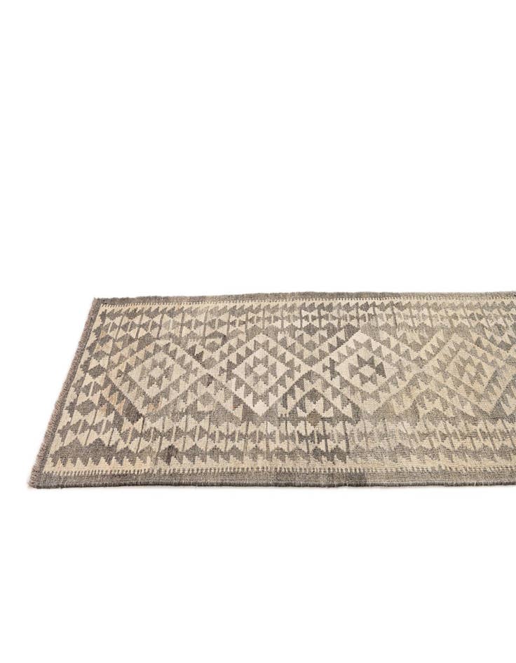 Detail image of  2' 9 x 9' 8  Hand Woven Kilim Maymana Wool Runner Rug