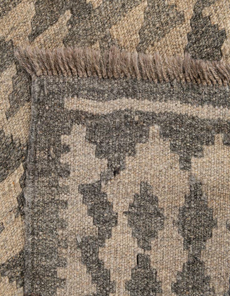 Detail image of  2' 9 x 9' 8  Hand Woven Kilim Maymana Wool Runner Rug