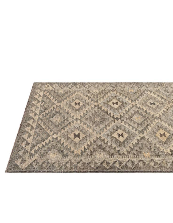 Detail image of  2' 9 x 9' 8  Hand Woven Kilim Maymana Wool Runner Rug