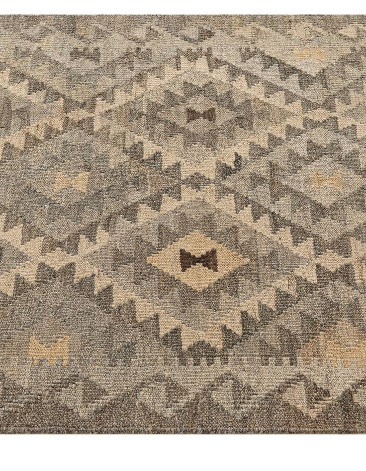 Detail image of  2' 9 x 9' 8  Hand Woven Kilim Maymana Wool Runner Rug